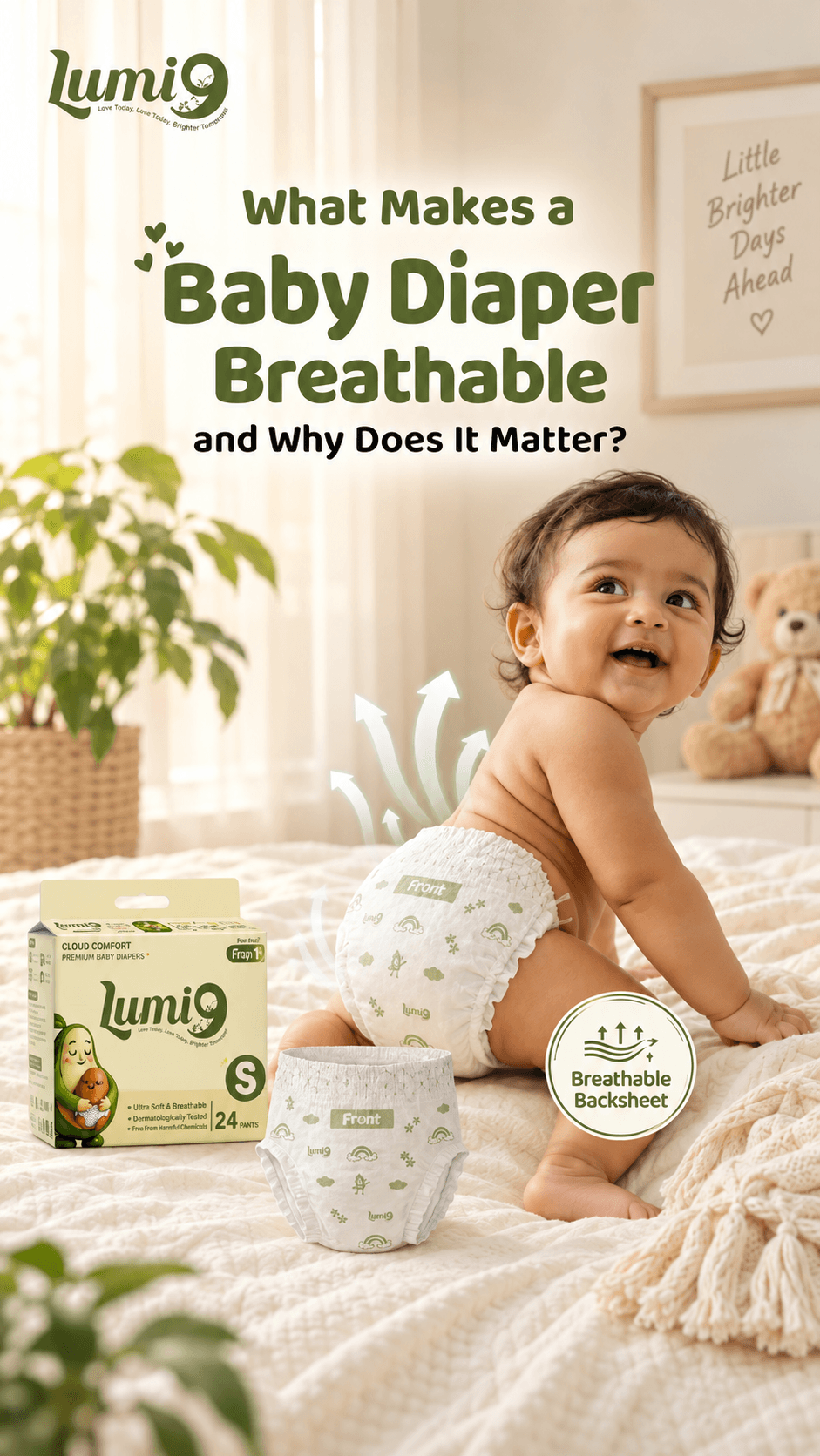 Lumi9 breathable diaper pant